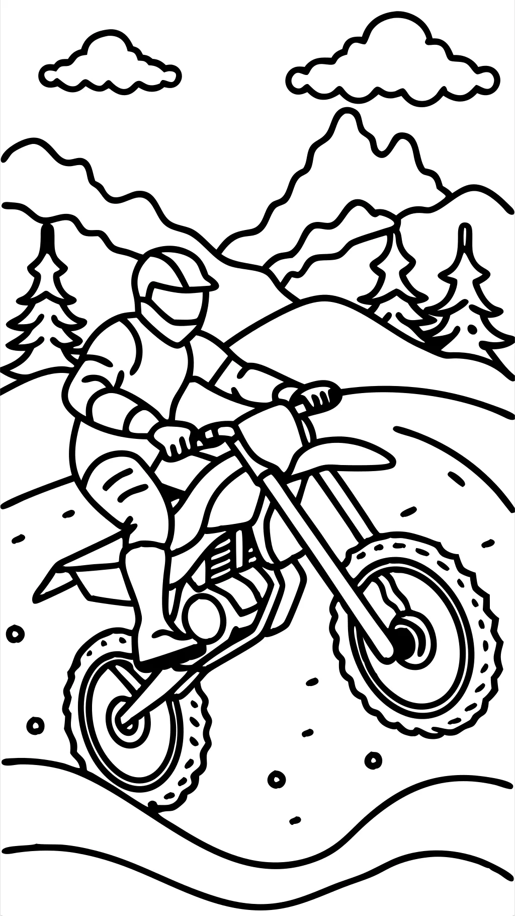 coloriages de vélo de saleté